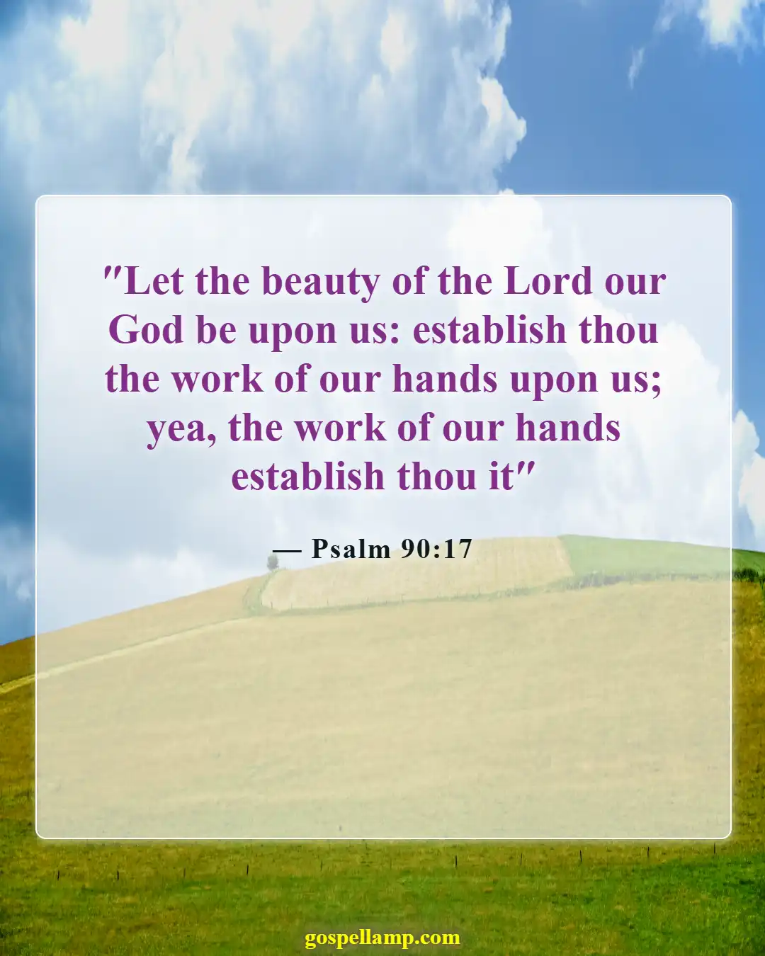 Bible Verses About Commitment To Work (Psalm 90:17)