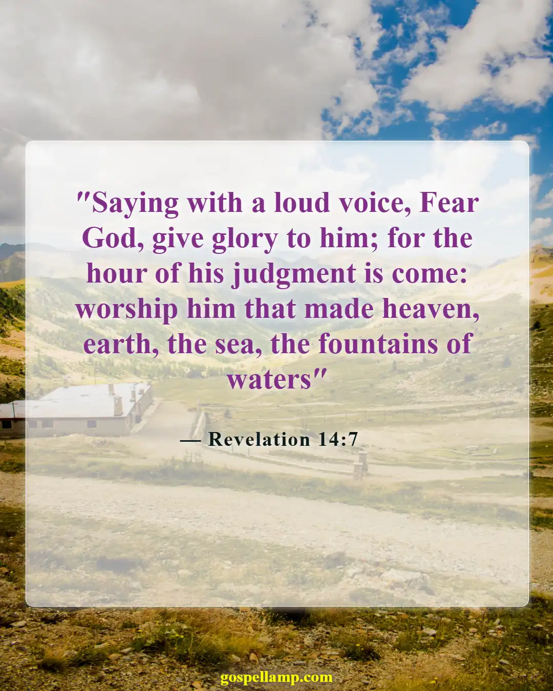 Bible Verses About Disrespecting God (Revelation 14:7)