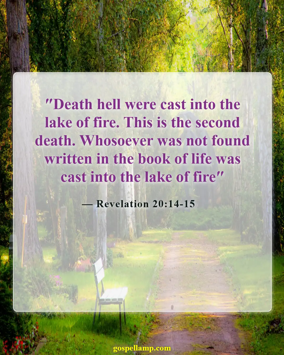 Revelation 20:14-15 :- Eternal punishment for those not in life