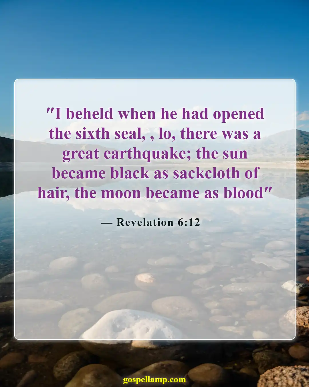 Bible Verses About Sun (Revelation 6:12)