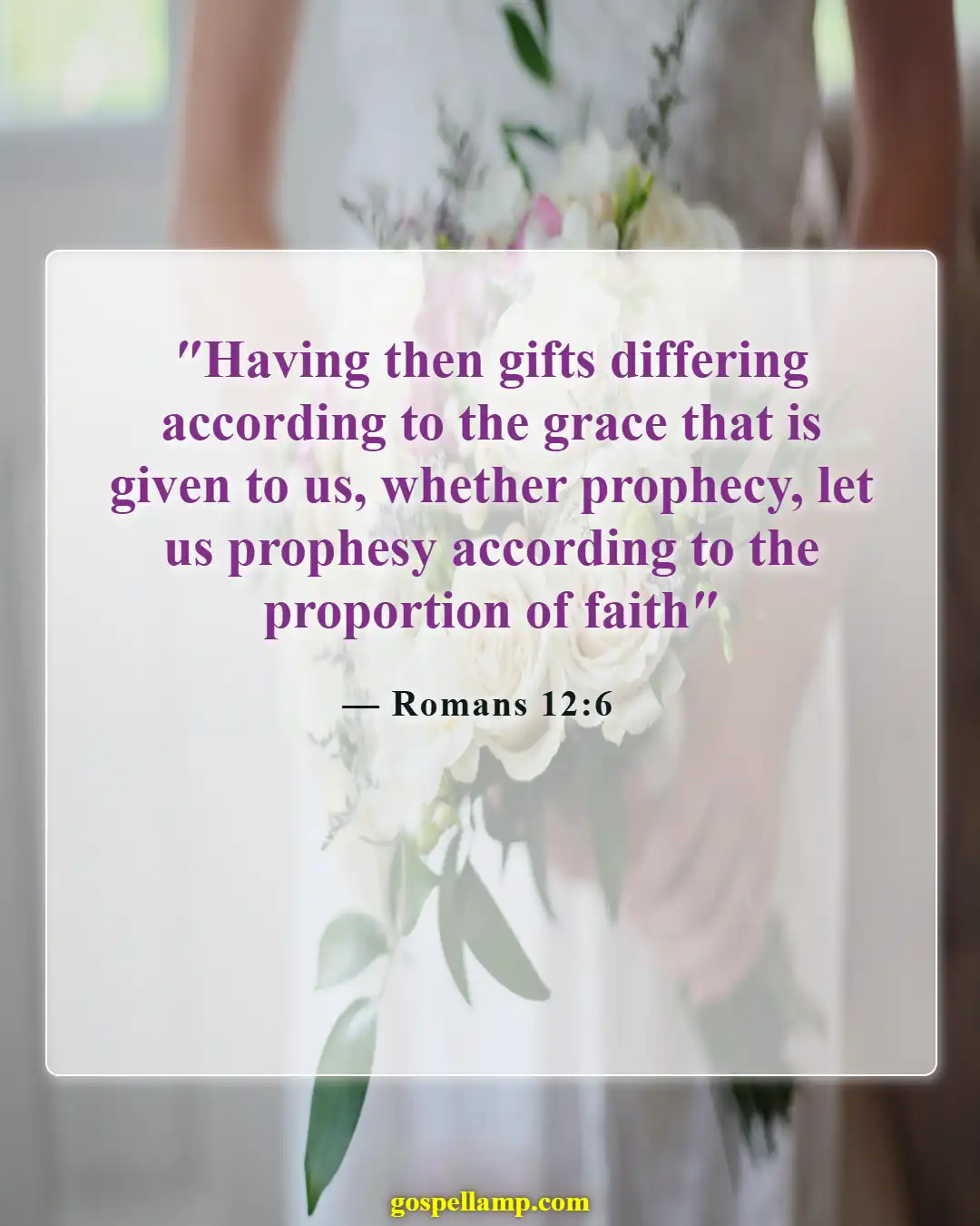 Romans 12:6 :- Diverse gifts for healing within the body
