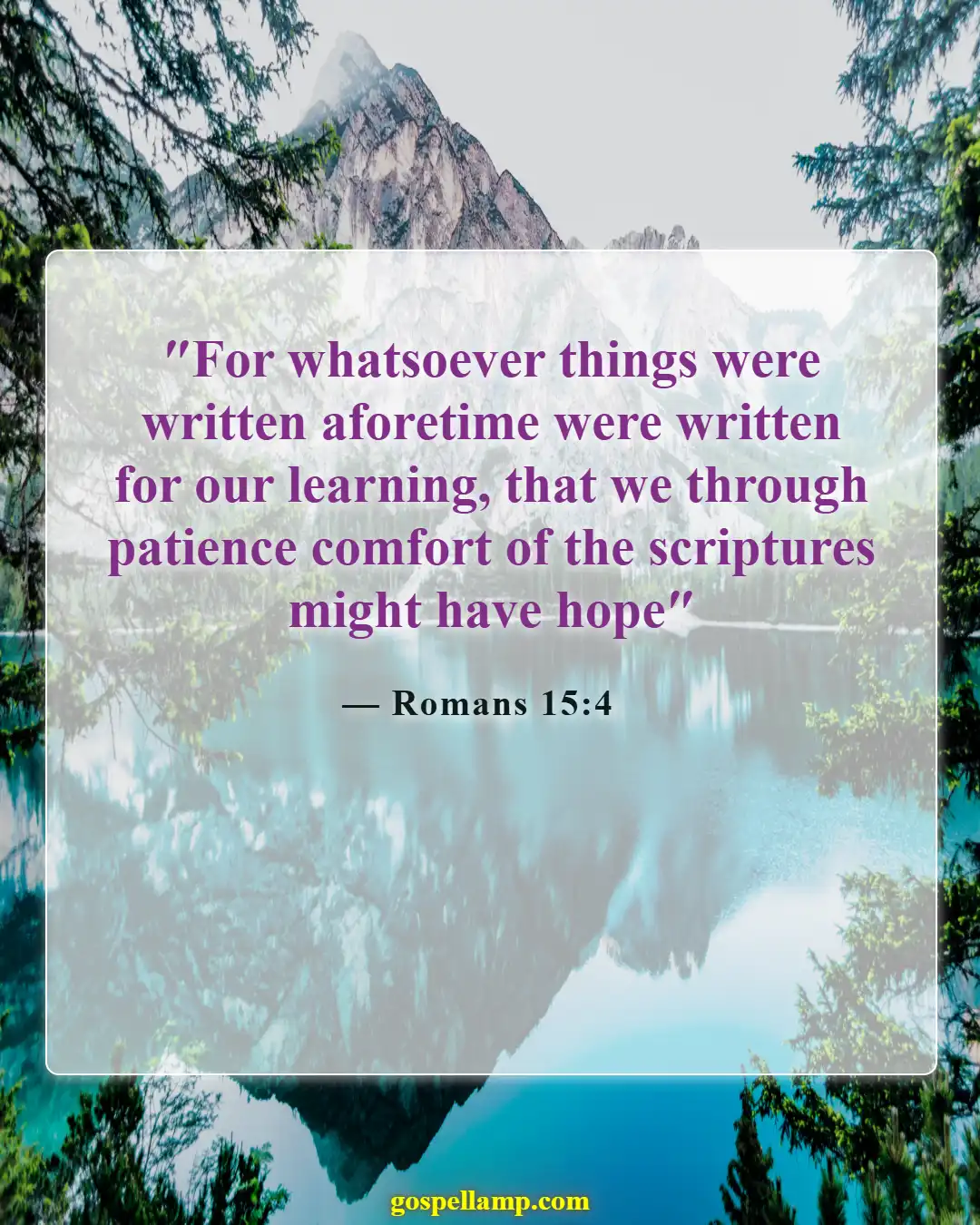 Bible Verses About Encouragement And Strength (Romans 15:4)