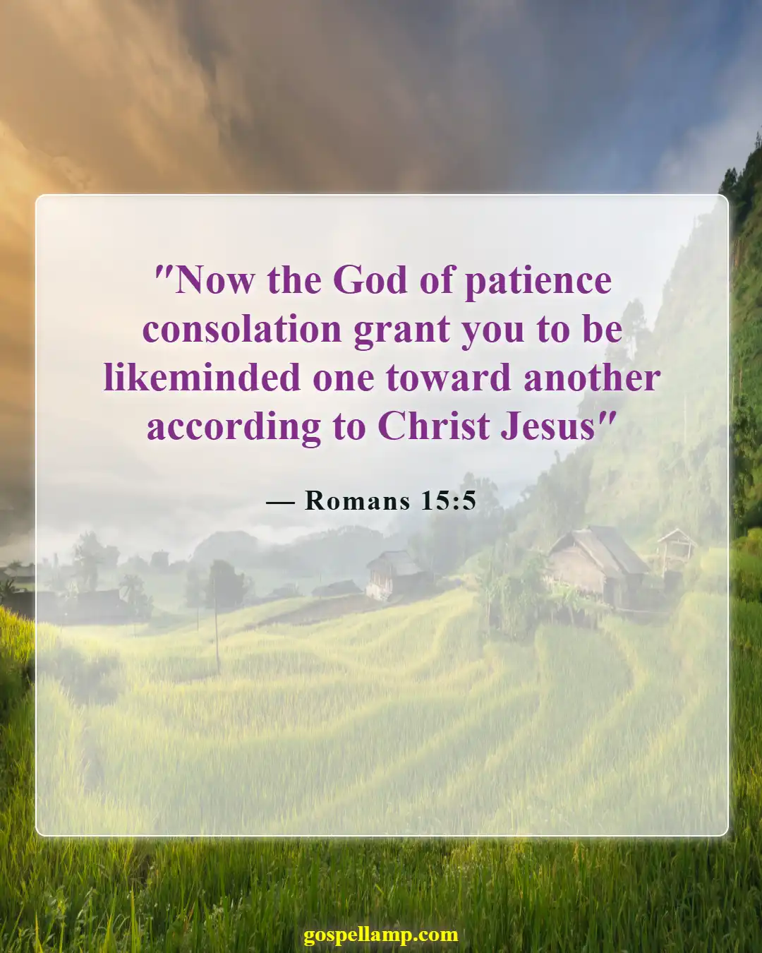 Romans 15:5 :- Unity and patience in difficult times