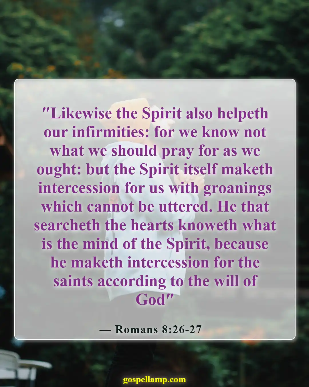 Bible Verses About Spiritual Paralysis (Romans 8:26-27)