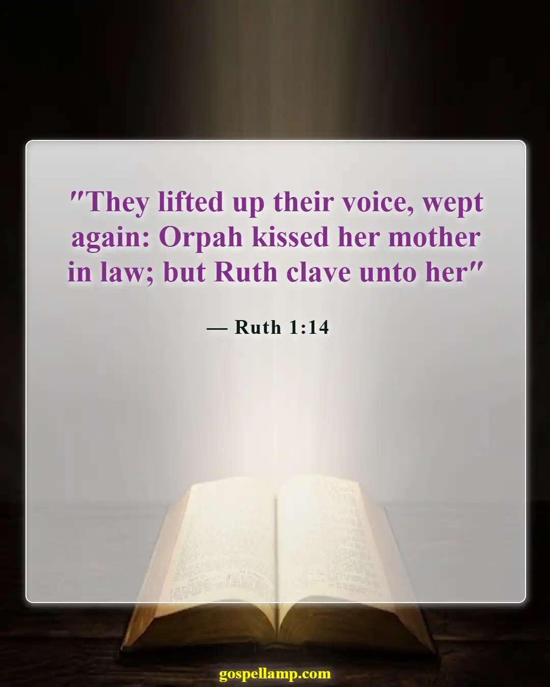 Bible Verses About Sisters (Ruth 1:14)