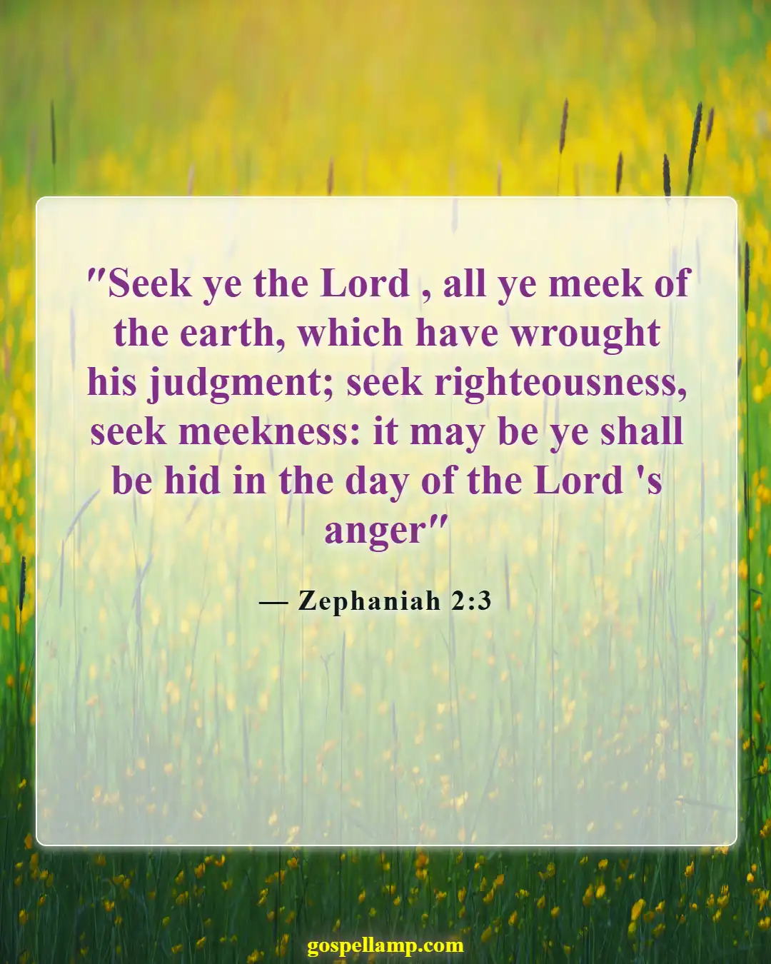 Bible Verses About Humble Yourself Under The Mighty Hand Of God (Zephaniah 2:3)