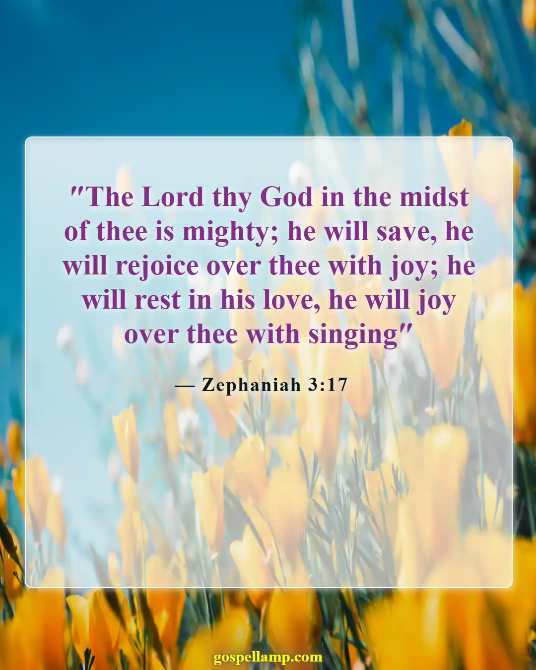 Zephaniah 3:17 :- God's presence brings healing and strength